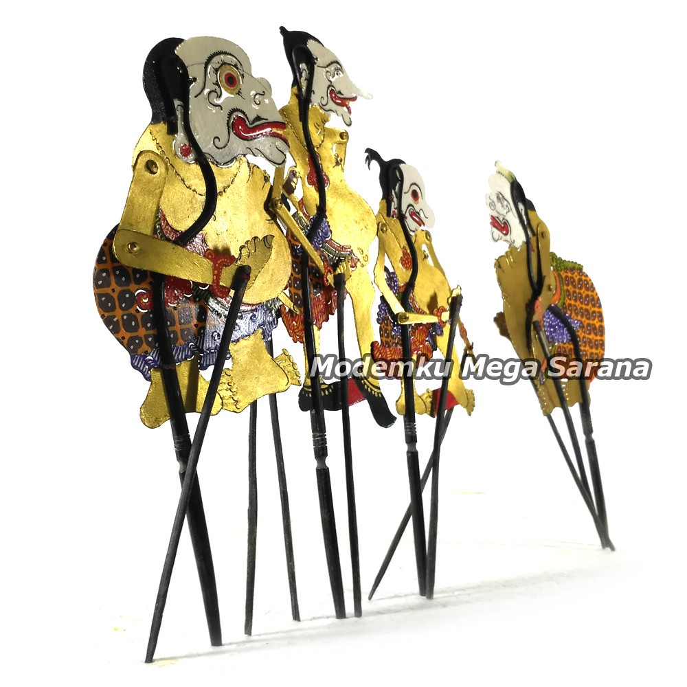 Souvenir Wayang Kulit Mini Caperan Super - Punokawan Bagong Semar Gareng Petruk