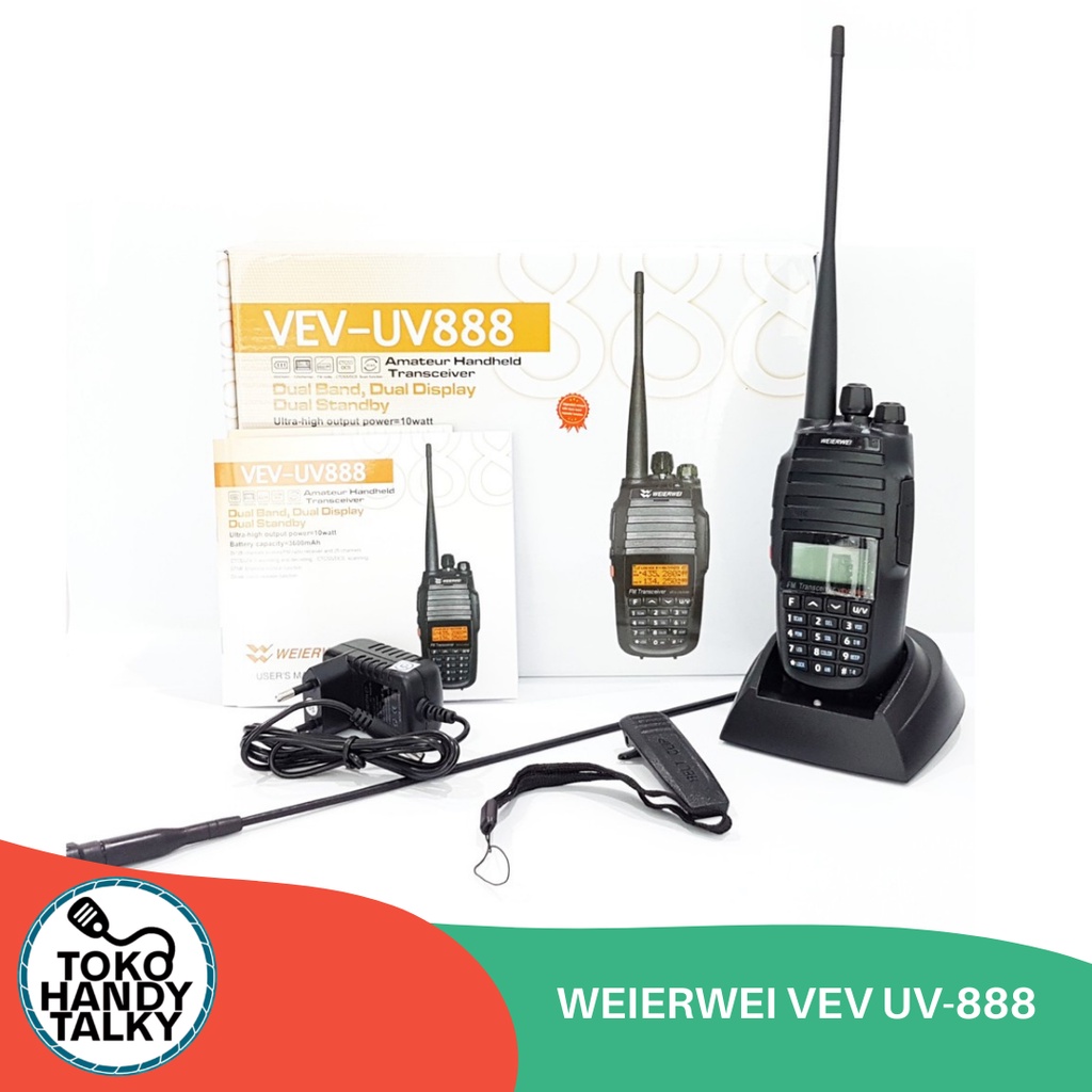 HANDY TALKY WEIERWEI VEV UV-888 UV88 UV 888 DUALBAND VHF UHF 400 10WATT NEW ORIGINAL