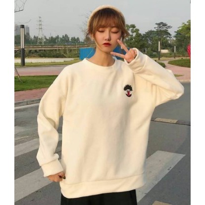 SWEATER ELMO CREWNECK PREMIUM / SWEATER WANITA TEBAL