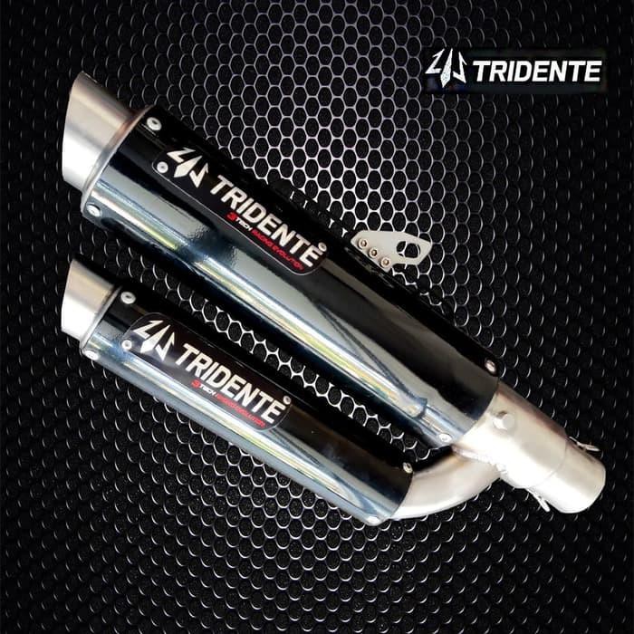 *Otomotif* Knalpot Tridente F22 Sport / Matic 150cc Black Fullsystem