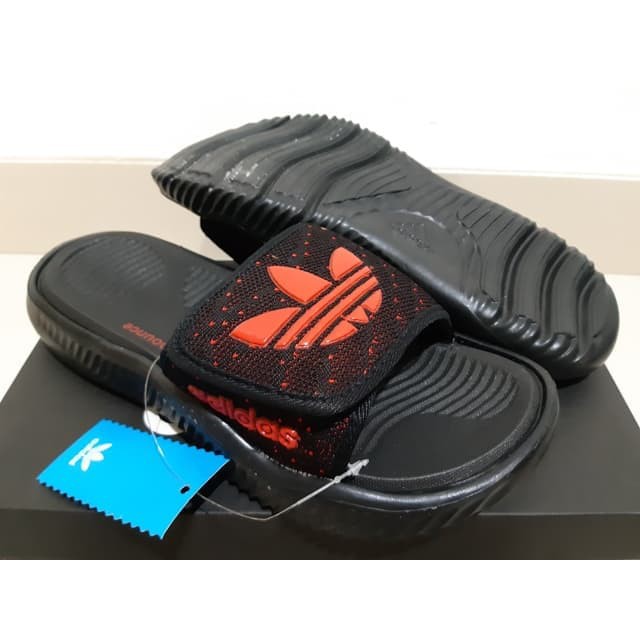 Sandal Adidas AlphaBounce Slide UPPER FLYKNIT Black Red