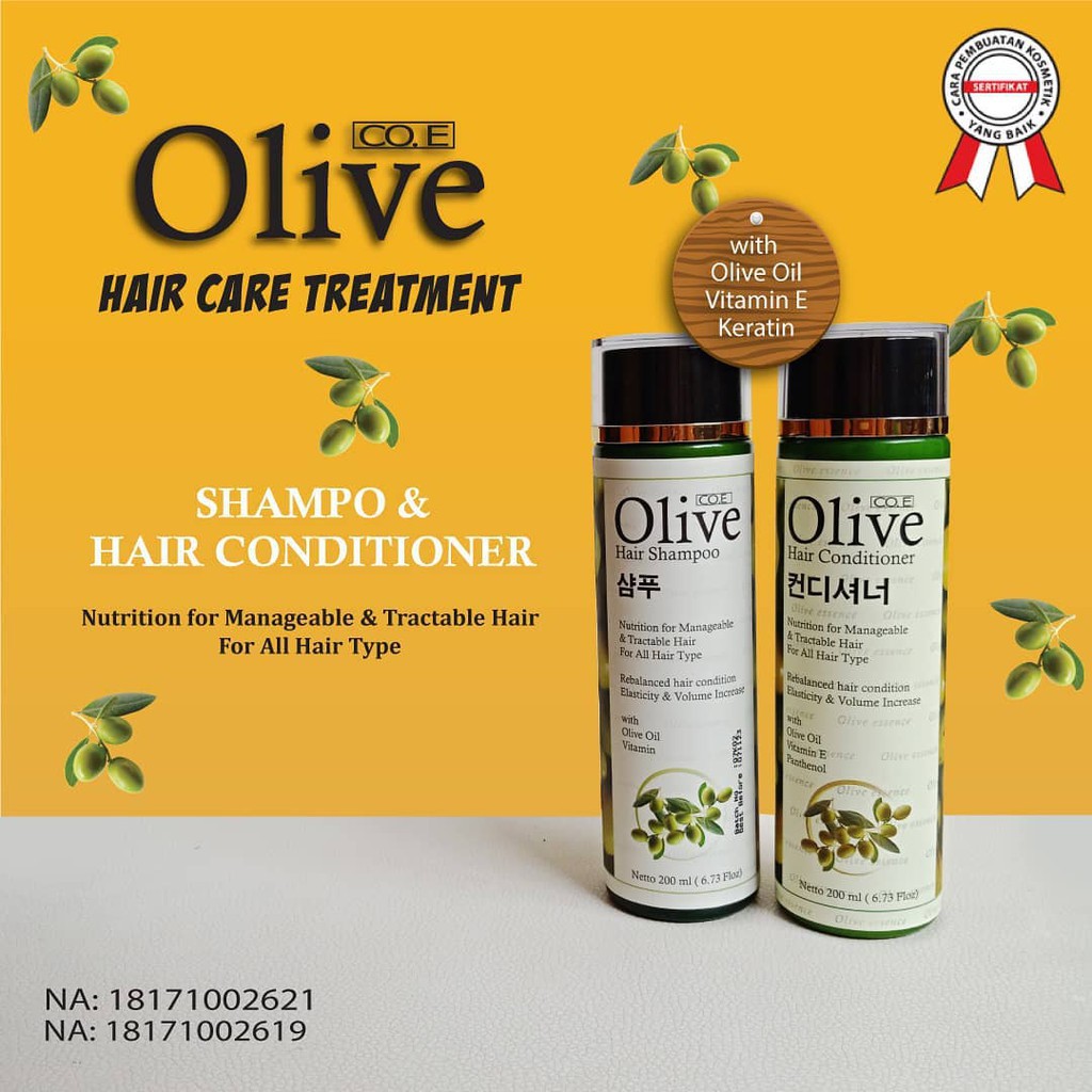 [COD] 2in1 Paket Pemanjang Rambut Shampo + Kondisioner Zaitun Ampuh dalam 5 Hari | SYB Olive BPOM