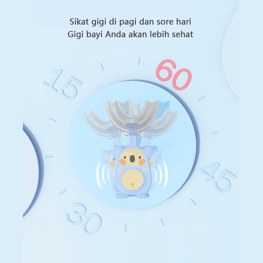 HIPPO LAND Sikat Gigi Anak Bentuk U Bahan Silikon / Training Toothbrush / Tooth Brush Baby Silicon type U Sikat Gigi Anak Sikat 264