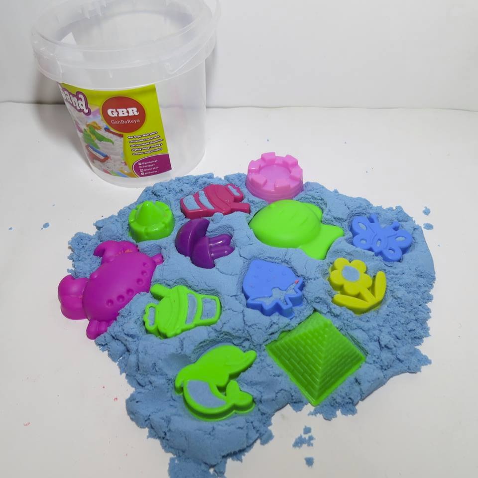 1 KG Kemasan Mainan  Pasir  Ajaib Kinetic Magic Sand Pasir  