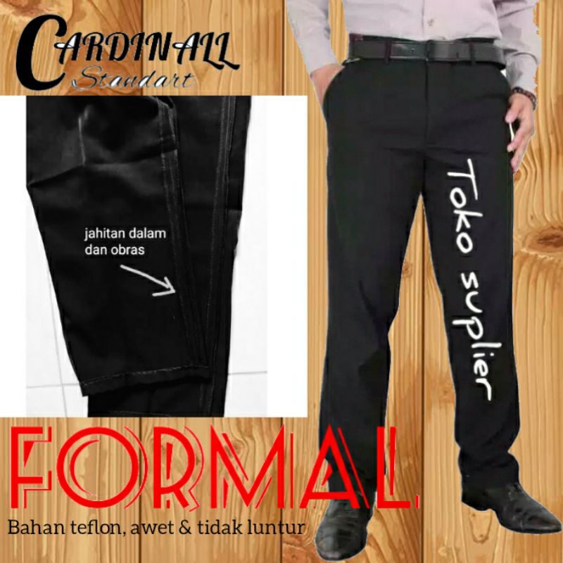 Celana Kain Kardinal Cardinal size jumbo 27 - 44 HITAM