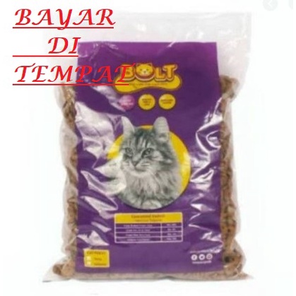 MAKANAN KUCING TERLARIS BOLT RASA IKAN TUNA 500 GRAM