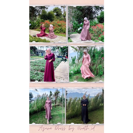 AZURA DRESS / DRESS LEBARAN / DRESS SATIN CRINKLE