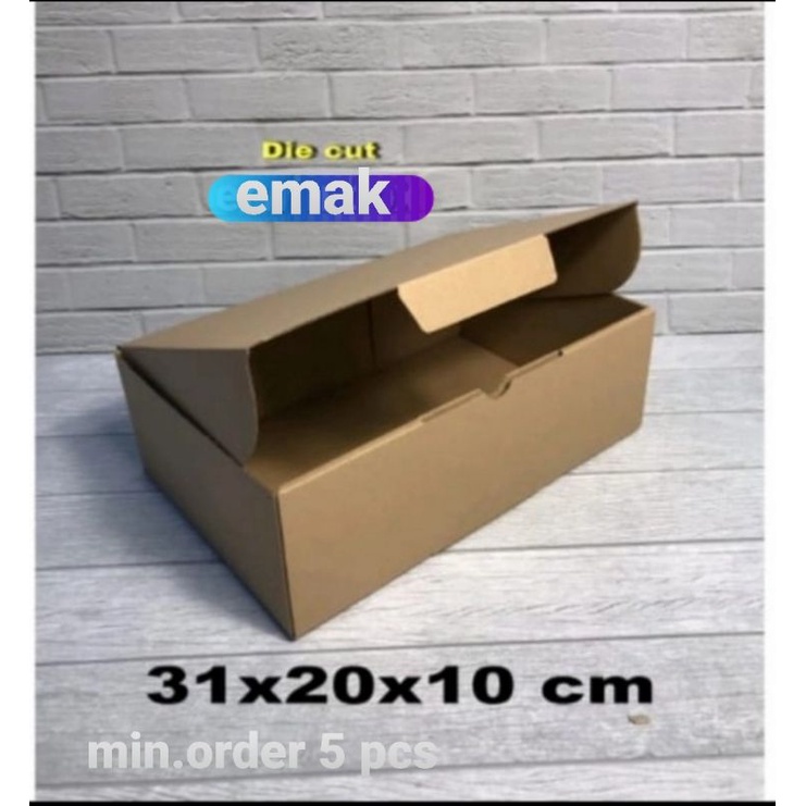 

Kardus box uk. 31x20x10 kotak karton Die Cut