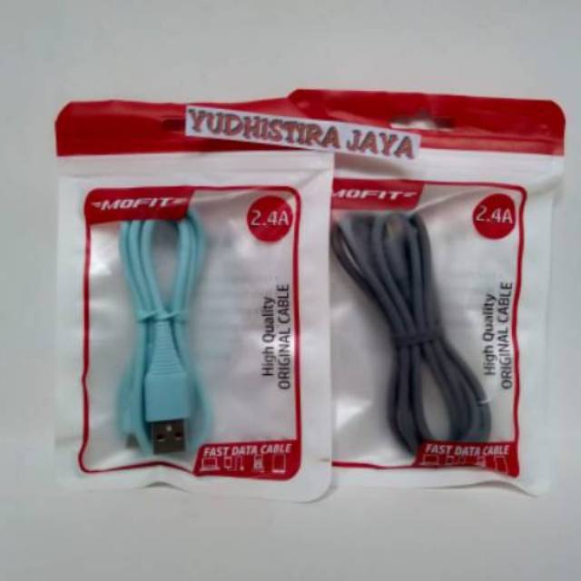 Kabel Data Micro USB MOFIT M100 Fast Charging 2.4A Cable Original