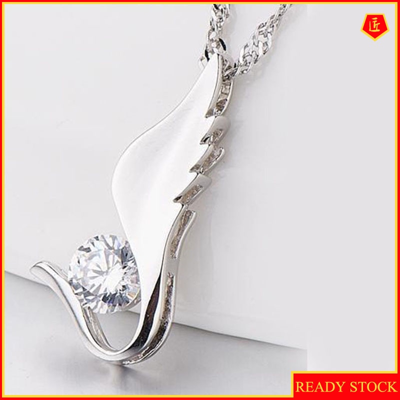 [Ready Stock]Angel Wings Pendant Inlaid Diamond Elegant Fashion