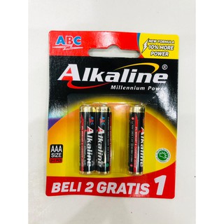 Jual Baterai ABC AA biru / battery ABC AAA/ALKALINE BATERAI | Shopee ...