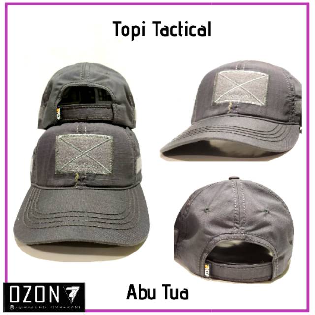 Topi Tactical Polos Baseball Distro Caps Topi Army Topi Military Topi Perekat - Abu Tua