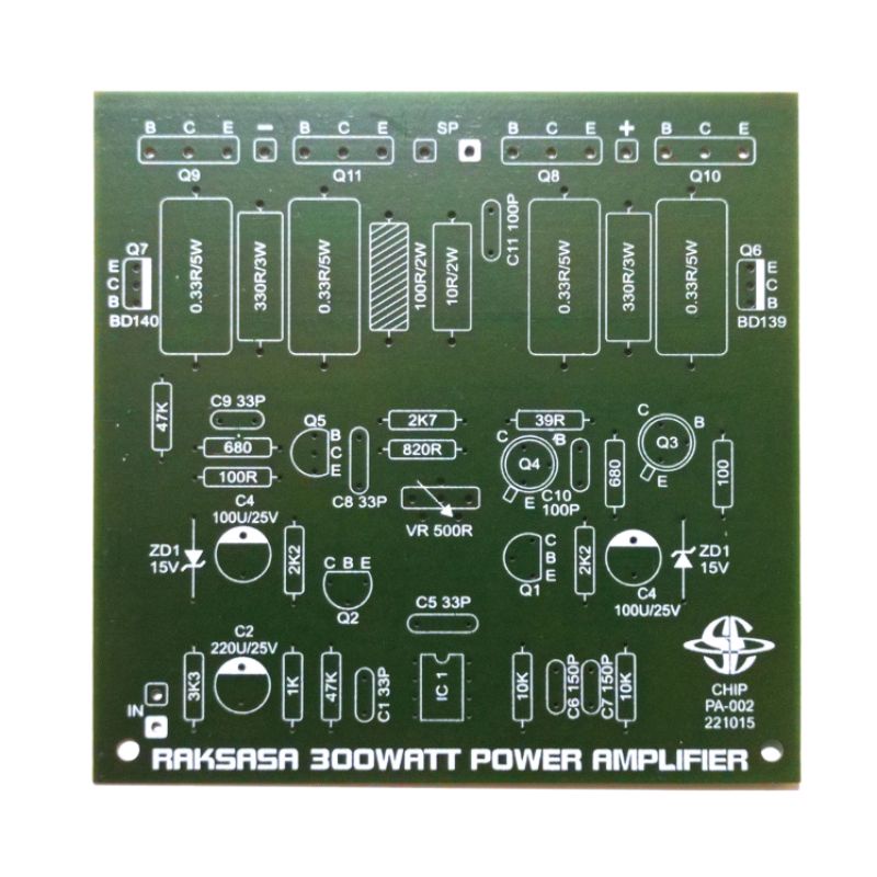 PCB Raksasa 300W Mono Power Amplifier Saturn PA 002