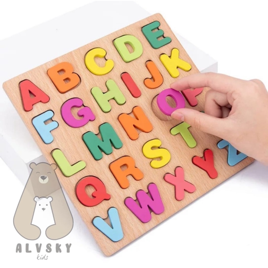 PUZZLE MURAH PUZZLE ABC 123 MURAH / WOODEN PUZZLE ALPHABET NUMBER ANAK / PUZZLE KAYU / JIGSAW PUZZLE