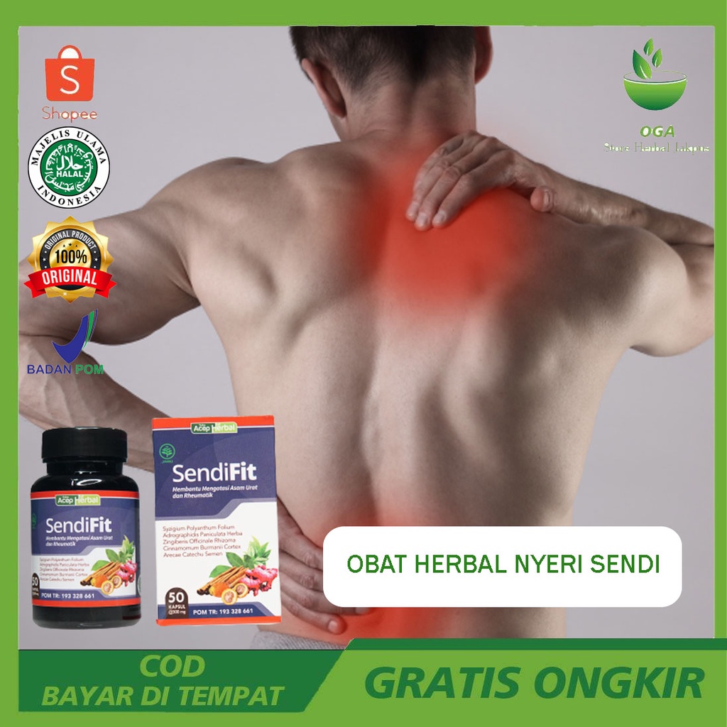 Sendifit Obat Herbal Nyeri Sendi Asli Kapsul Alami Bpom Sendifit Pereda Nyeri Otot Sendi Habis Kerja