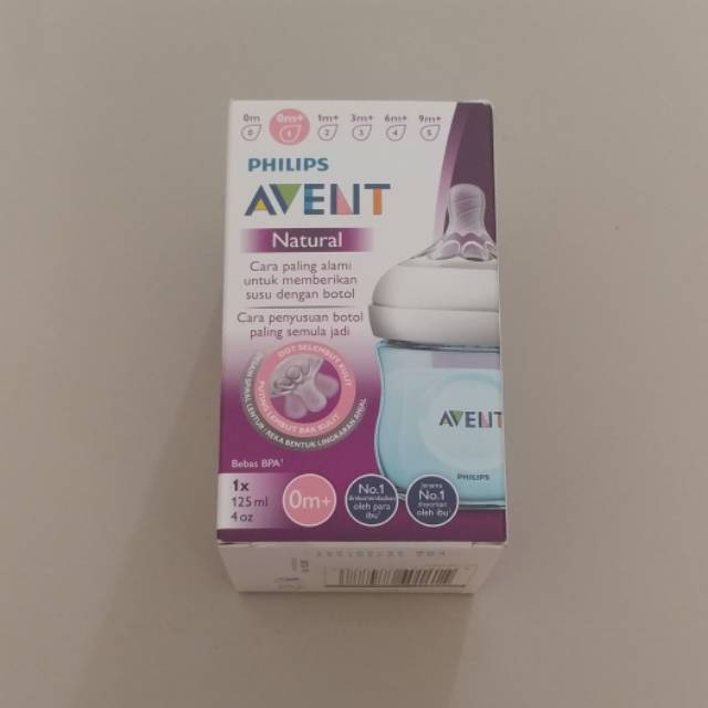 Botol Dot Avent Philips Natural 125ml Biru (0m+)