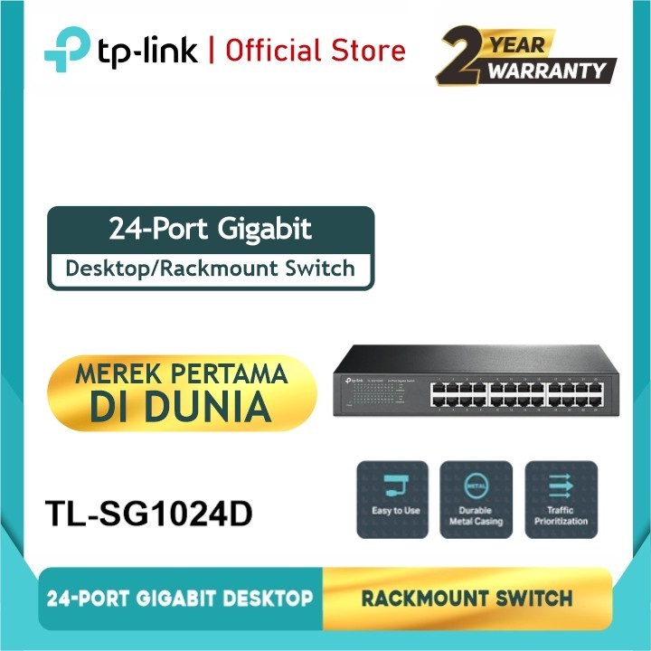 TP-LINK TL-SG1024D 24 Port Gigabit Desktop Switch