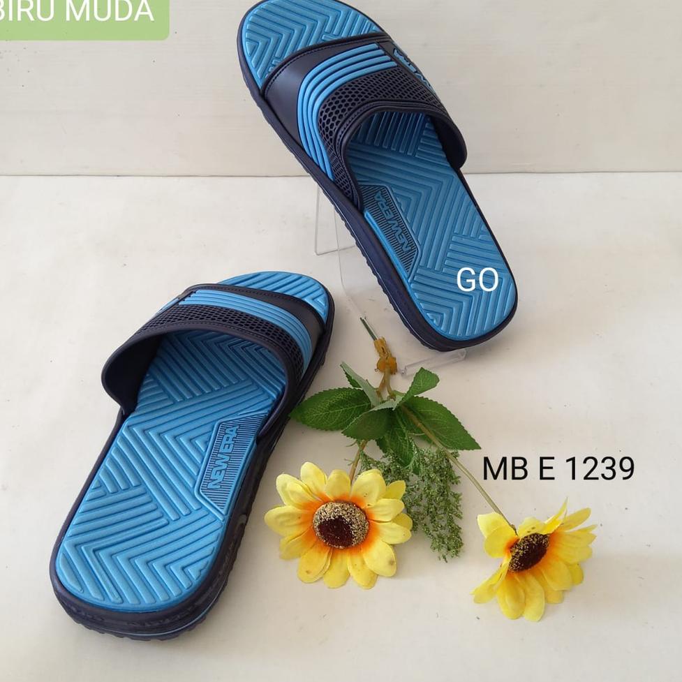 PAR.02Jl22w - gos Sandal New Era MB E 1239 Selop Pria Karet Ringan Bahan Pylon Jumbo seri size 40 41