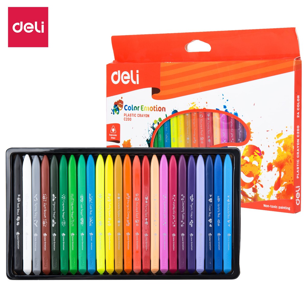 

Deli Krayon Plastik 12/18/24 Warna Cerah Bentuk segitiga ergonomis tidak beracun EC20000