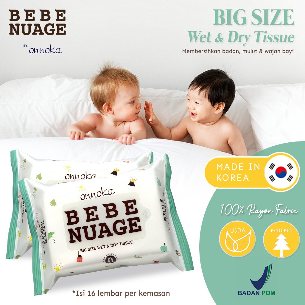 Tissue Bayi Bebe Nuage Wet Dry Tisu Size Besar Shopee Indonesia