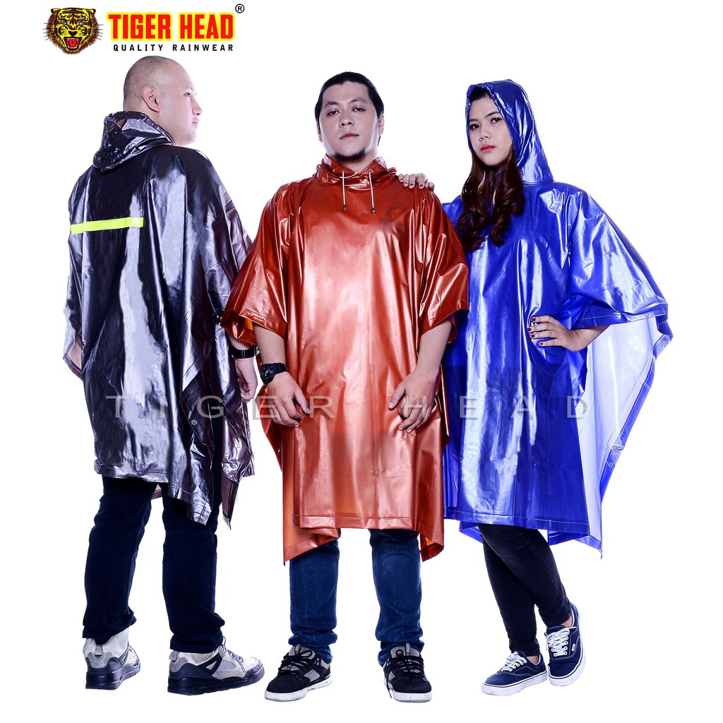 FELWINSHOP  Jas Hujan Poncho Big Top Millenium  Tanpa Lengan Tiger Head