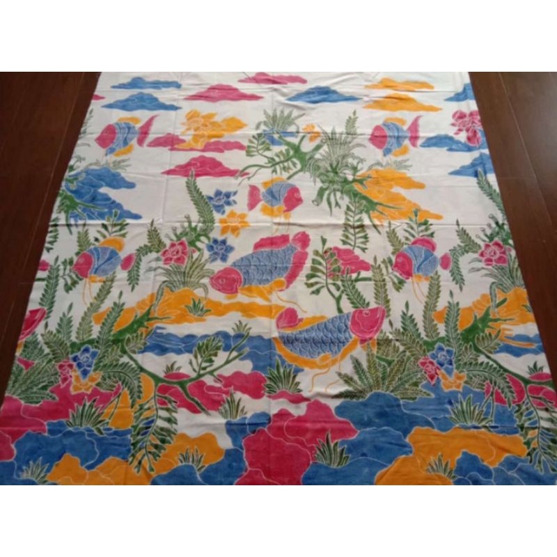 KAIN BATIK KOMBINASI TULIS MOTIF IKAN// ASLI BATIK PEKALONGAN// ASLI BATIK PEKALONGAN