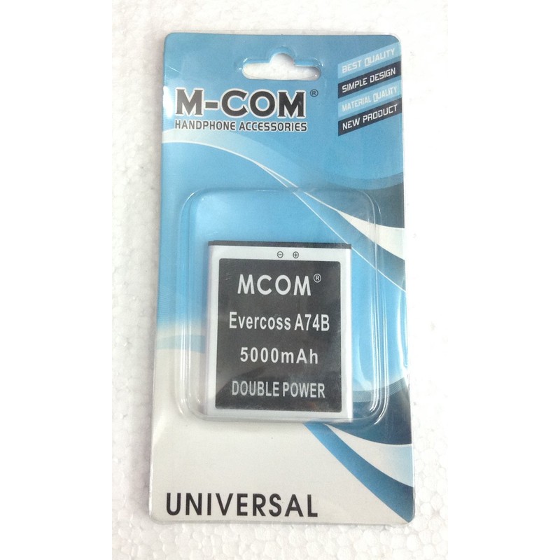 Battery Batre Baterai Double Power Mcom Evercoss Cross A74B