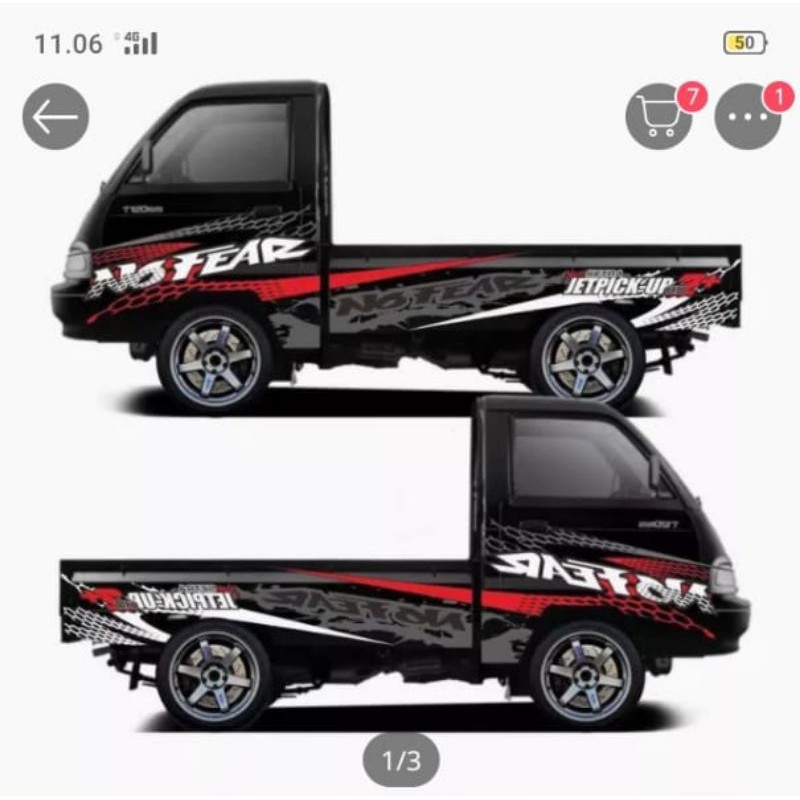 cuting stiker custom mobil  PICK UP SS  .NEW CARRY NOFEAR