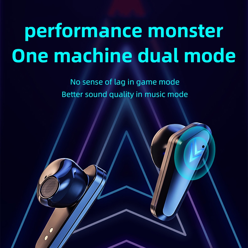 Handsfree Headset Earphone Bluetooth TWS Gaming apro Earbuds Bluetooth V 5.0 Earphone No Delay Tws Pubg Mobile Legend Pokemon Unite it-2