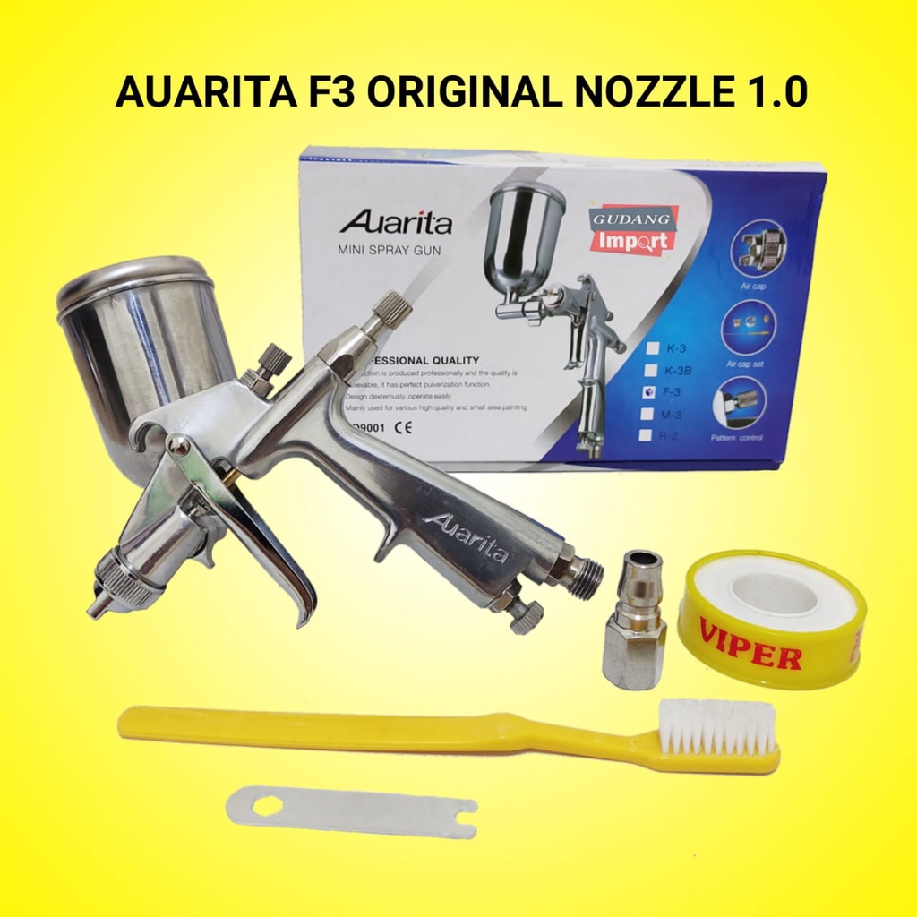 SPRAY GUN AUARITA F3 ORIGINAL SPRAYGUN NOZZLE 1.0