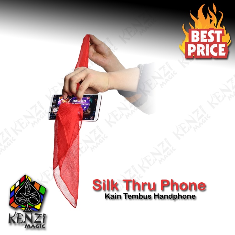 Silk Thru Phone - Sulap Kain tembus layar Handphone - alat sulap