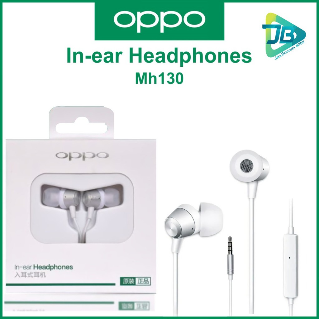 MH130 Headsfree Headset earphone Hf oppo original 100% F9 a5s A5 a9 a12 a53 a52 a92 2020 JB2514