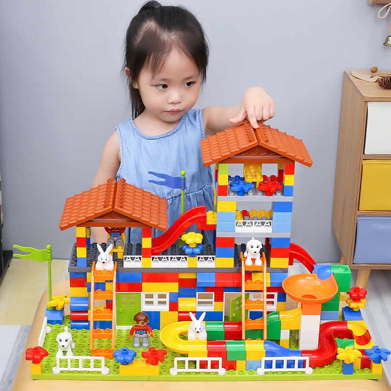  Anak  puzzle blok bangunan mainan  bayi  dirakit partikel 