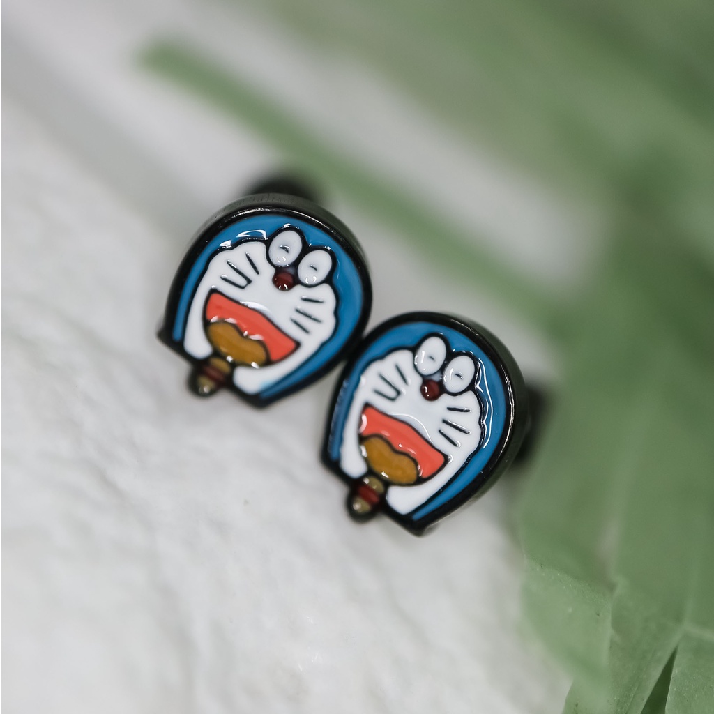 Anting karakter doraemon titanium anti karat korea fashion