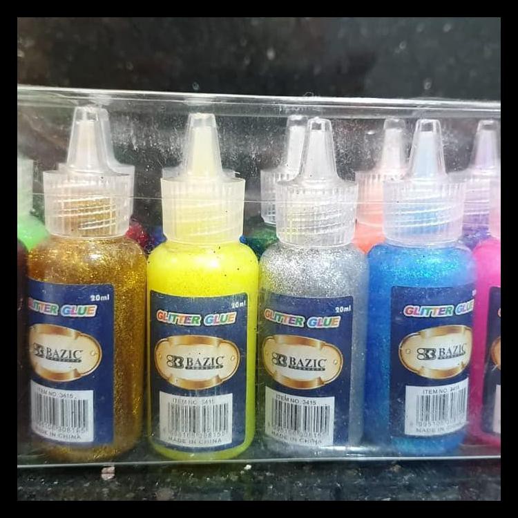 

Terlaris Lem Glitter Bazic 12Warna (20Ml/Tube) Terbaru