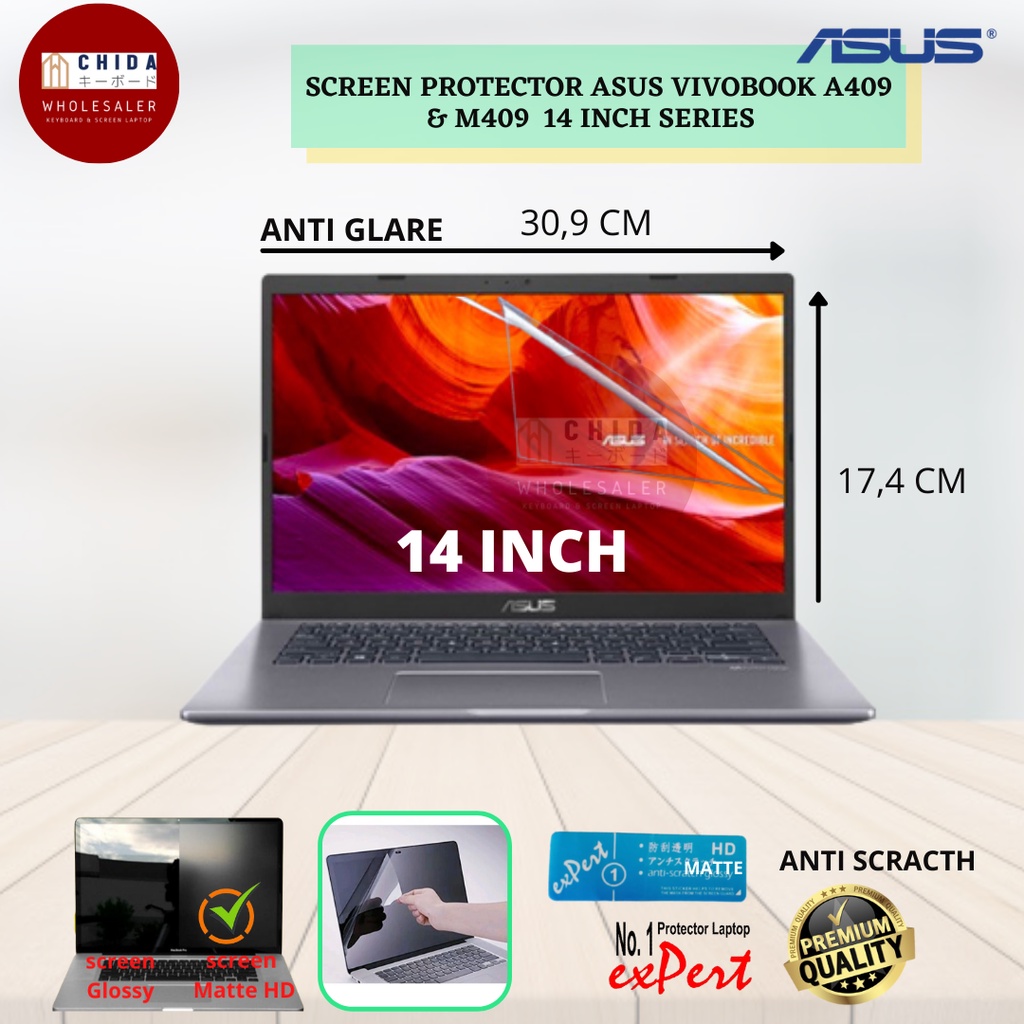 Screen Protector Laptop Premium Asus M409 14 Inch Anti Glare / Anti Gores Layar Laptop 14 inch