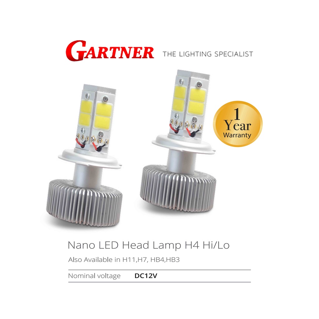 Lampu Mobil LED H4 Gartner Nano LED Series SET