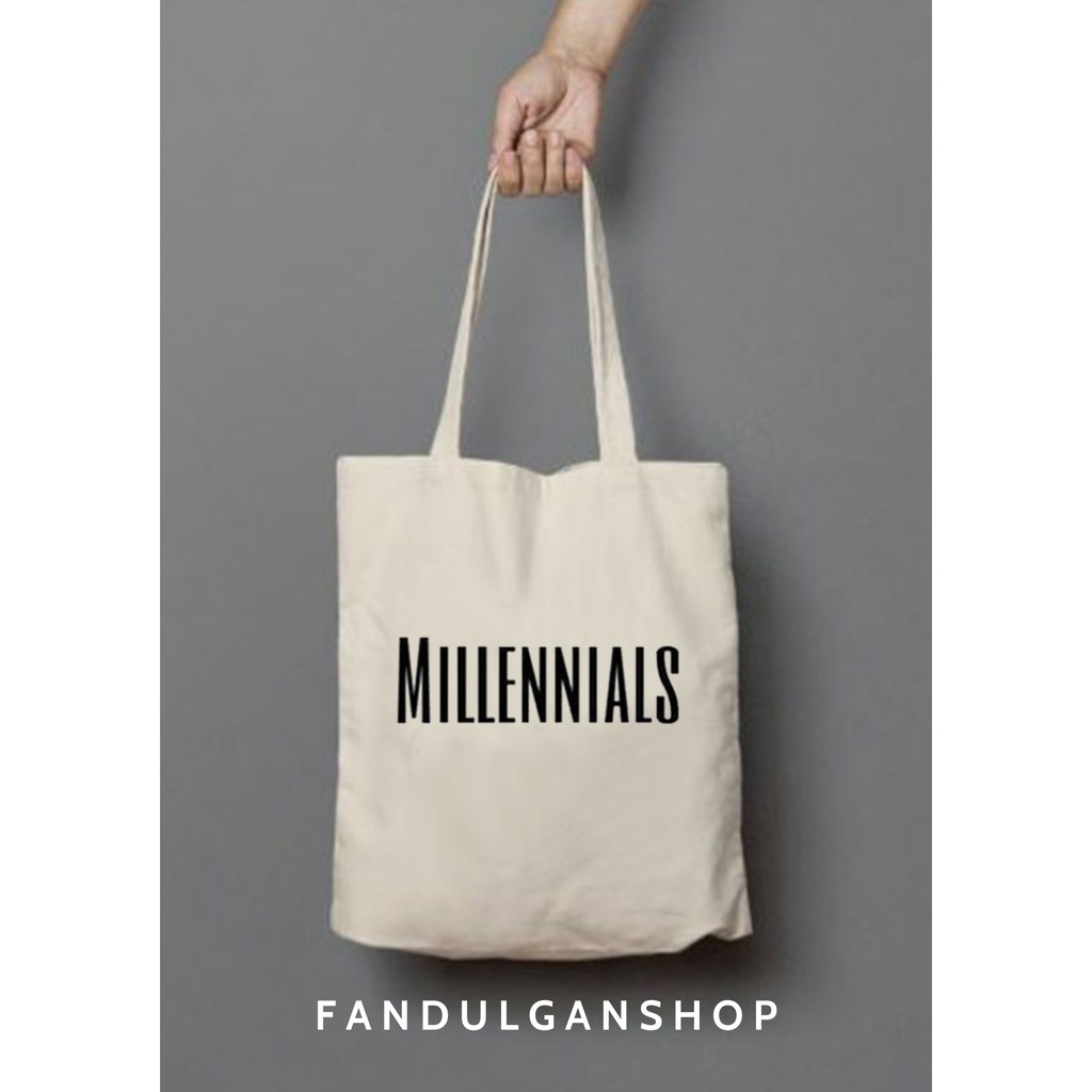 FLASH SALE 10.10 - [RESLETING] MILLENIALS TOTEBAG SEMI KANVAS UK. 33x38 CM (13-14 INC LAPTOP) | TOTEBAG KULIAH/KERJA | TOTEBAG RESLETING | TOTEBAG BESAR | TOTEBAG KOREA | TOTEBAG TEBAL | TOTEBAG LAPTOP | TOTEBAG NONGKI | TOTEBAG MOTIF | TOTEB