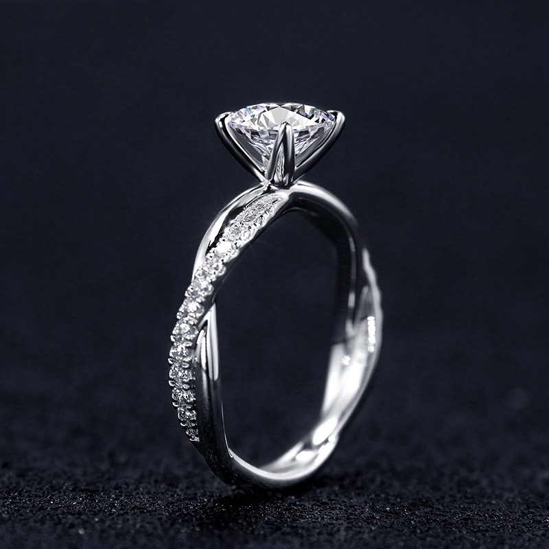 perak asli 925 cincin Wanita Rose Wanita Merah Fashion Perhiasan