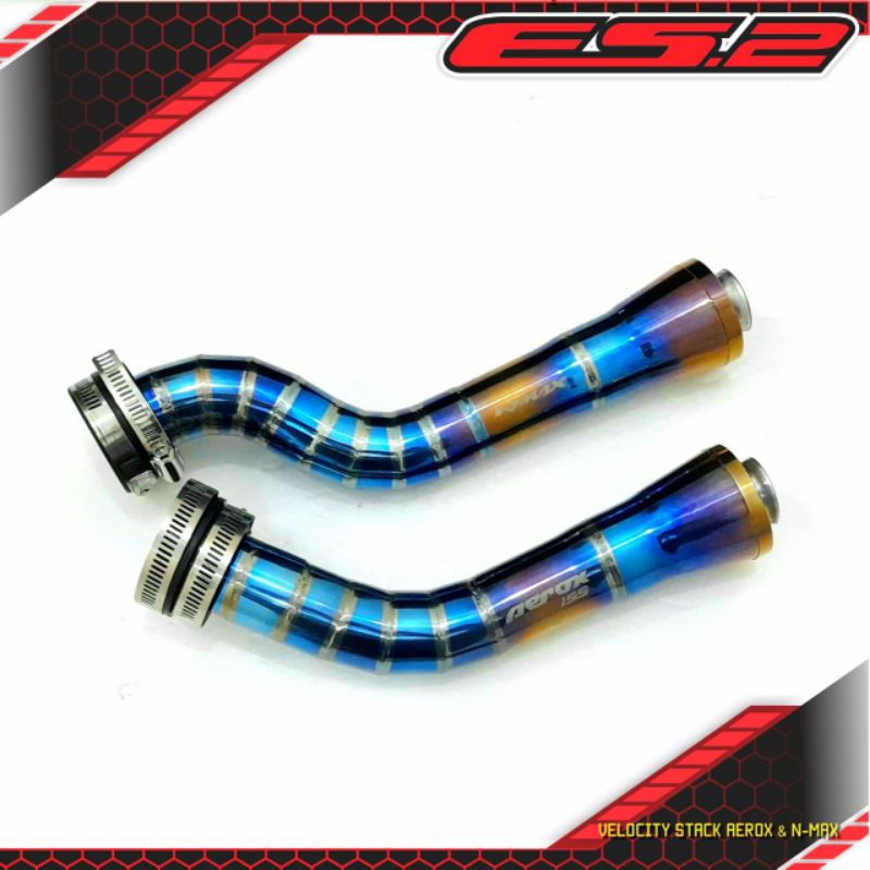 Velocity Stack Aerox  Nmax hard chrome warna biru Original ES2