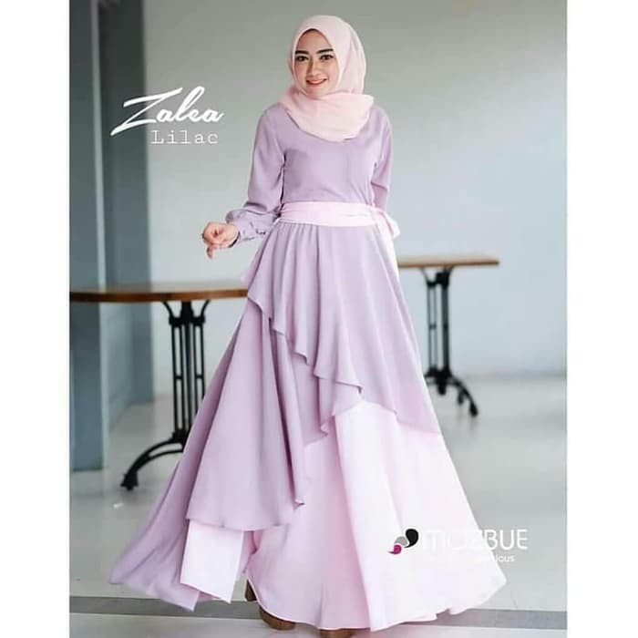 DN ZALEA DRESS Baju Gamis Wanita Pakaian Muslimah Baju Hijab Wanita Elegant Trendy Terbaru 2020