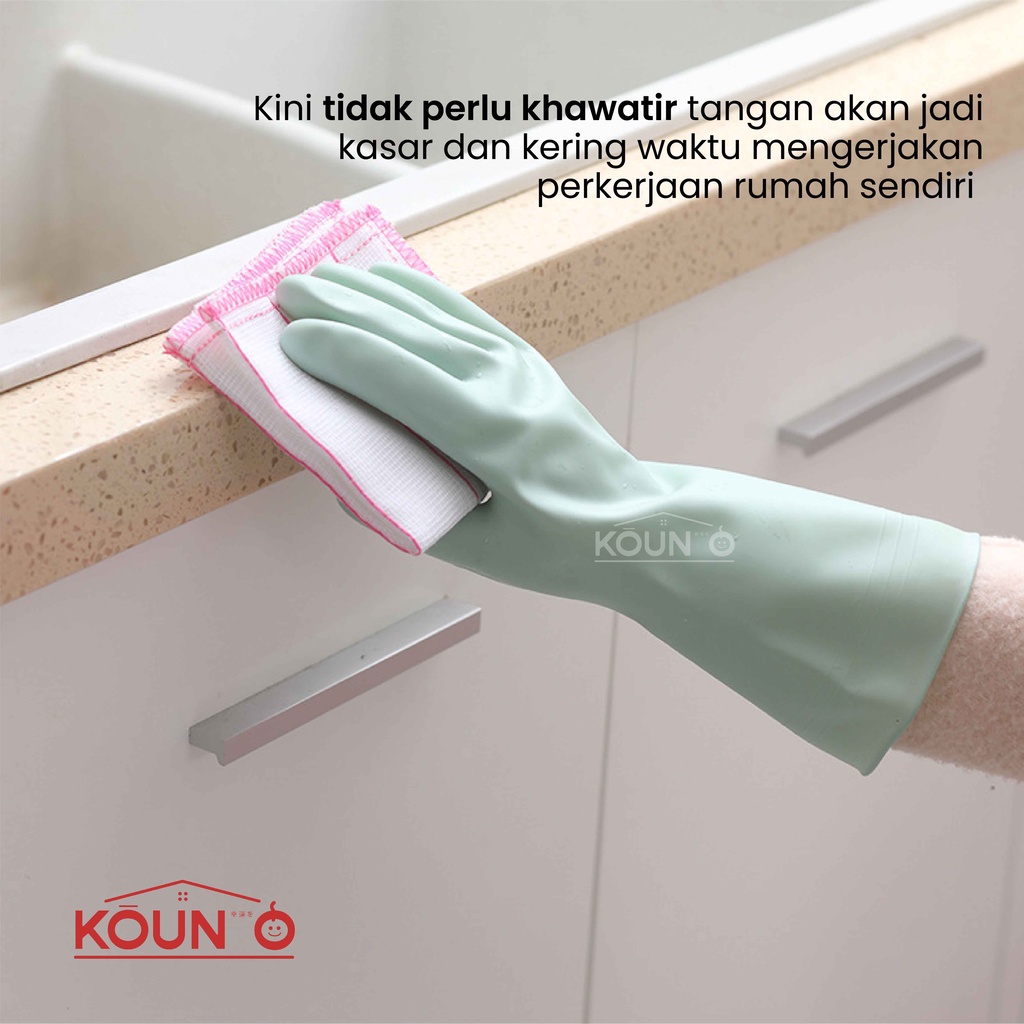 Sarung Tangan Karet Sarung Tangan Kebun Sarung Tangan Cuci Piring Anti Air Tebal Latex Rubber Glove