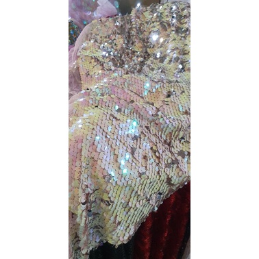 Kain sequin gradasi / bahan sequin seribu Payet / gradasi multi colour/ cocok untuk gaun, dress,dll