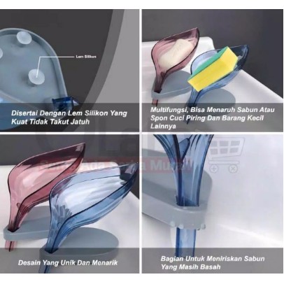 LEAF SOAP Tempat Sabun Unik Bentuk Daun / Tatakan Sabun Mandi Bentuk Daun 20038 / 20013