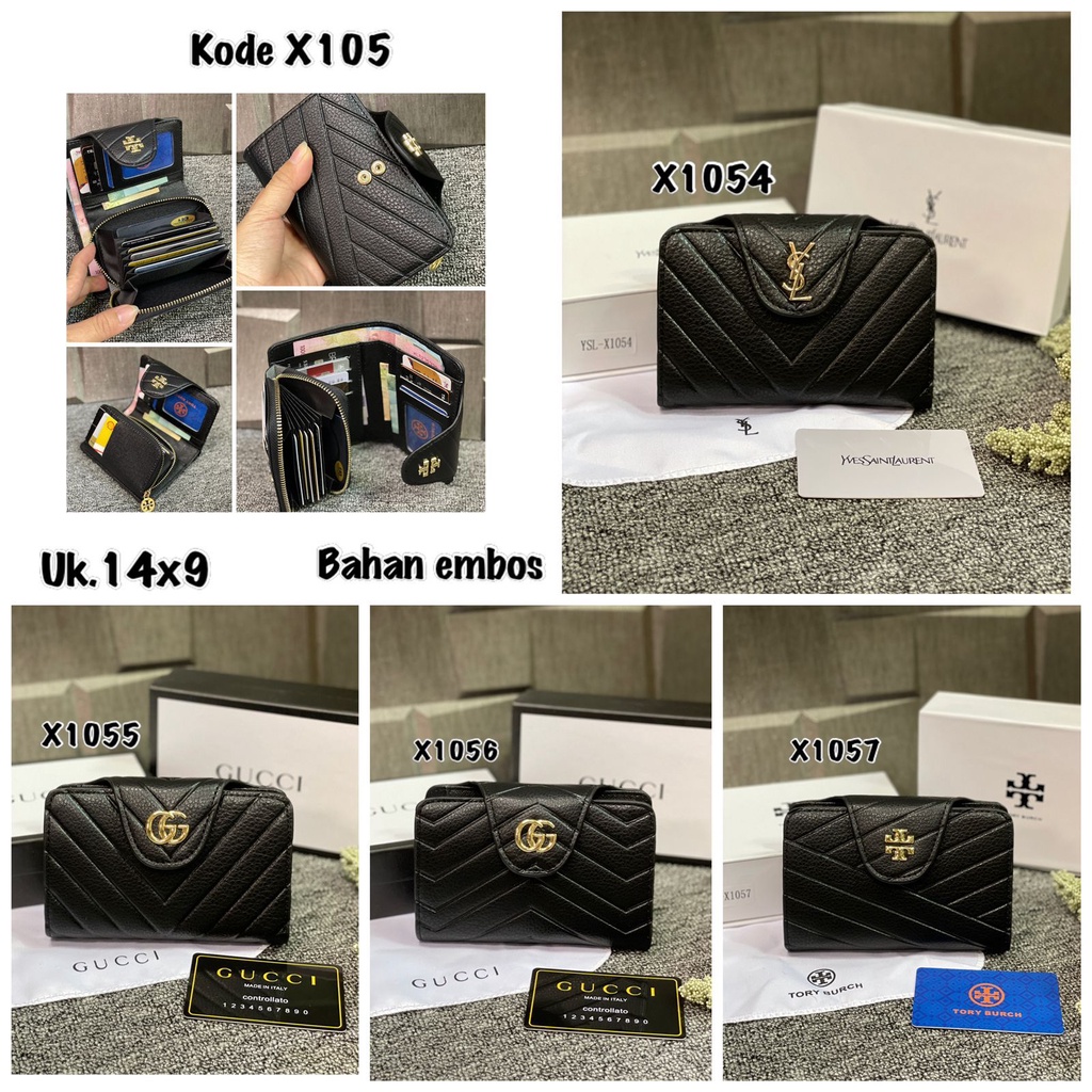 Dompet Flip Sedang Dompet Kartu Lidah Kode 105