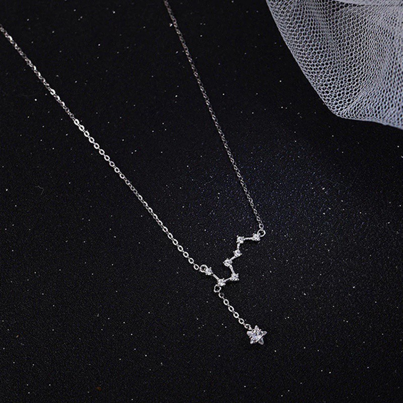 925 Sterling Silver Link Chain Tassel Star Pendent Necklace For Women Girls Wedding Party Jewelry
