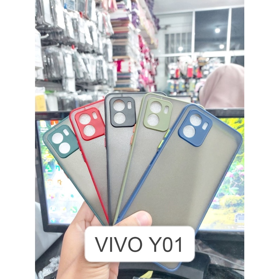 Case Vivo Y01 6.51&quot; Garskin Aero Flip Wallet AutoFocus Luxury 9D Anti Selip Shocking