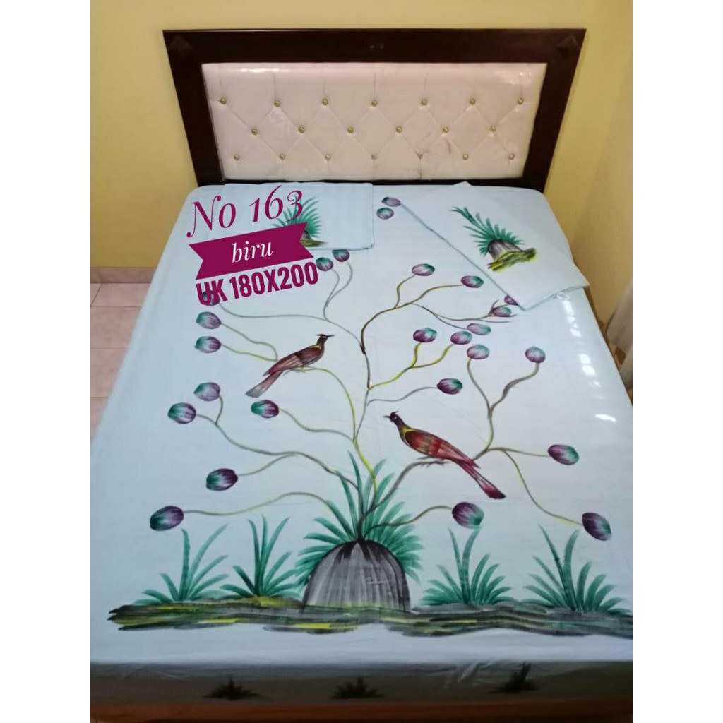 SPREI BATIK LUKIS MOTIF HIJAU KUNING UKURAN 180X200X30 200X200X30 180X200X20 200X200X20 120x200 90x2