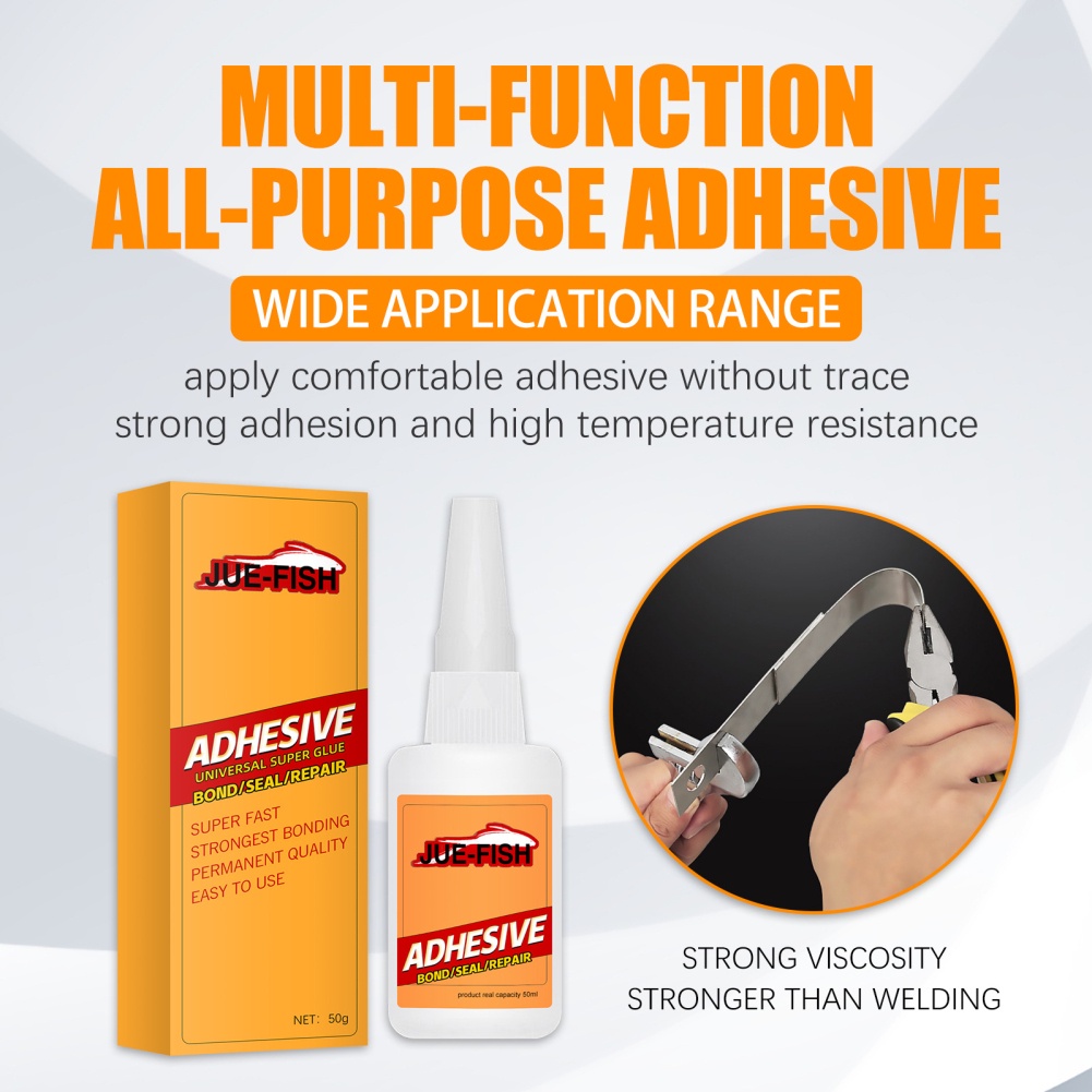 ღ 50ml Universal Strong Glue Strong Adhesive Super Fast Bond/seal/perbaikan Untuk Plastik Logam Sepatu Kaca Perbaikan Lem Pvc Khusus