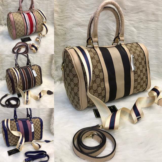 GUCCI BOSTON SPEEDY KANVAS TAS TANGAN PESTA BESAR SELEMPANG HAND BAG SLING SUPER PREMIUM
